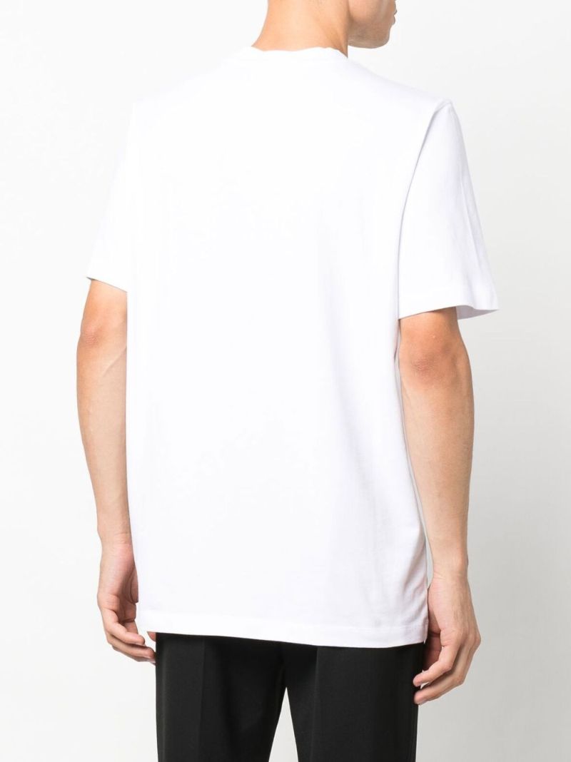 White Printed Cotton T-shirt
