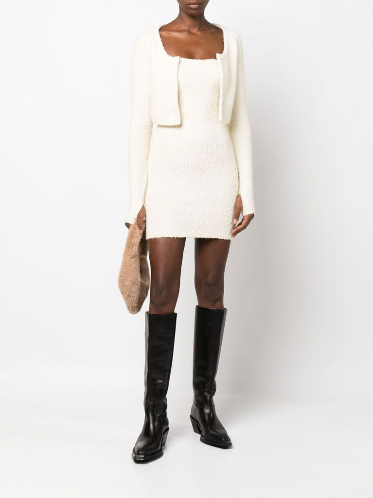 Neutral Phoenix Knitted Cropped Top