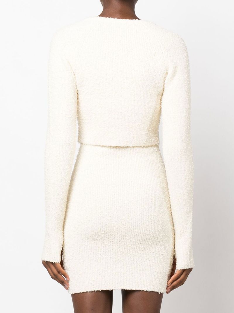 Neutral Phoenix Knitted Cropped Top