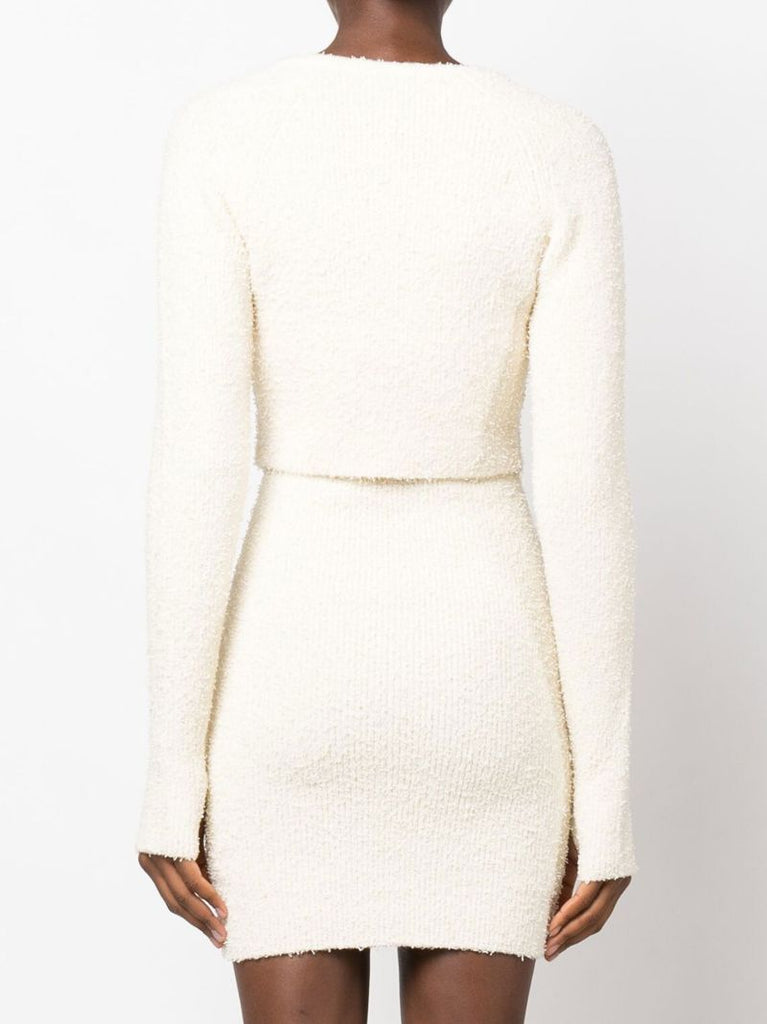 Neutral Phoenix Knitted Cropped Top