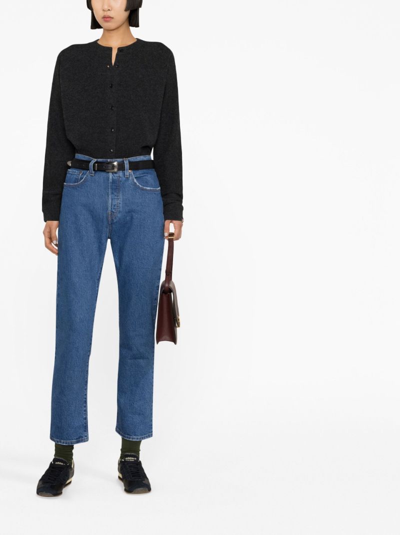 Blue 501 Cropped Straight-leg Jeans