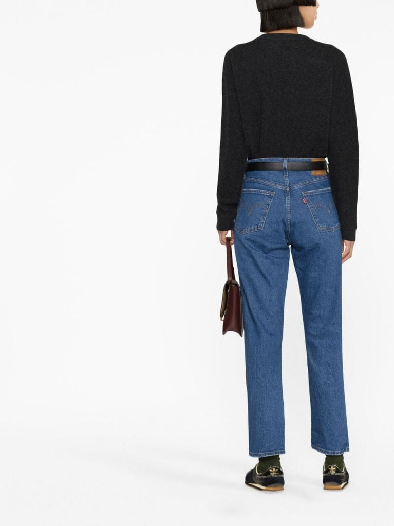 Blue 501 Cropped Straight-leg Jeans