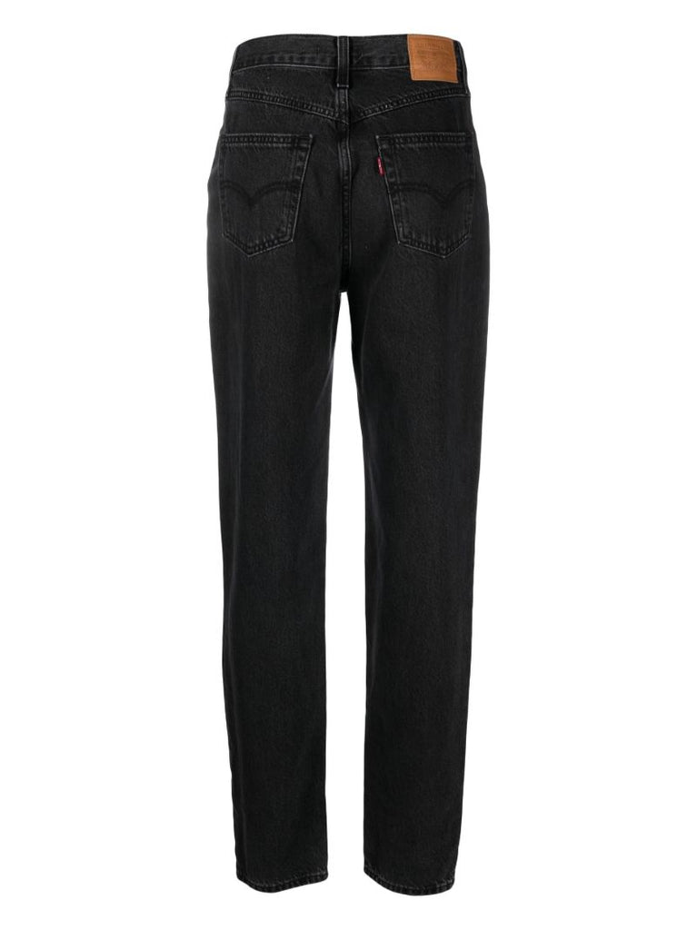 Black '80s Mom Tapered Jeans