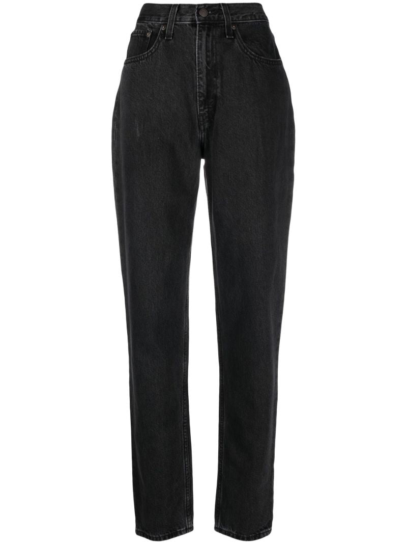 Black '80s Mom Tapered Jeans