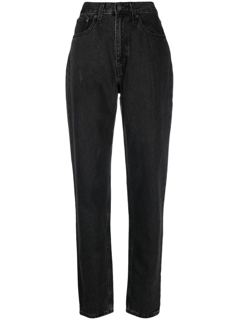 Black '80s Mom Tapered Jeans