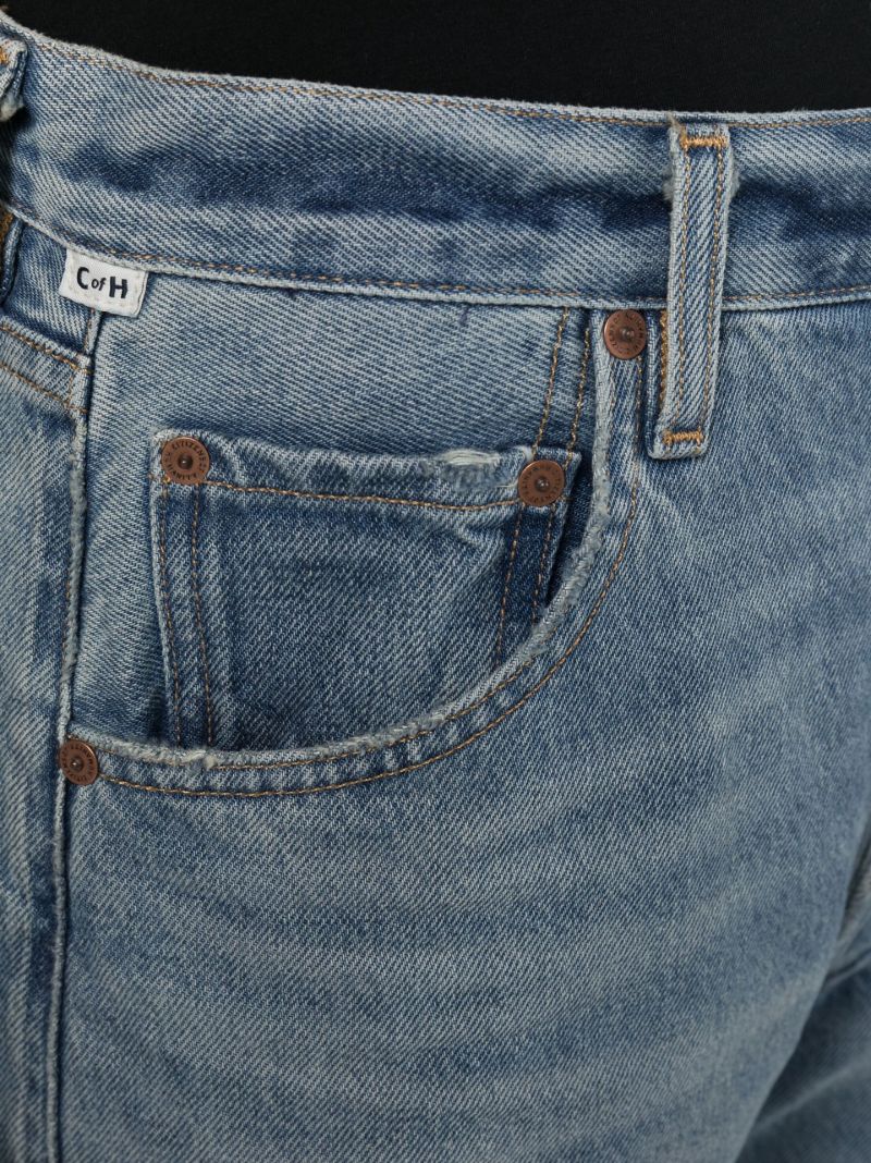 Blue Gaucho Cropped Wide-leg Jeans