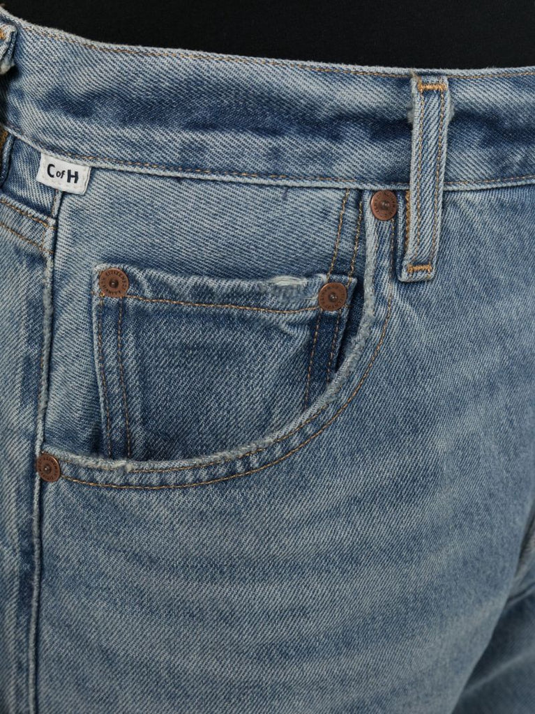 Blue Gaucho Cropped Wide-leg Jeans
