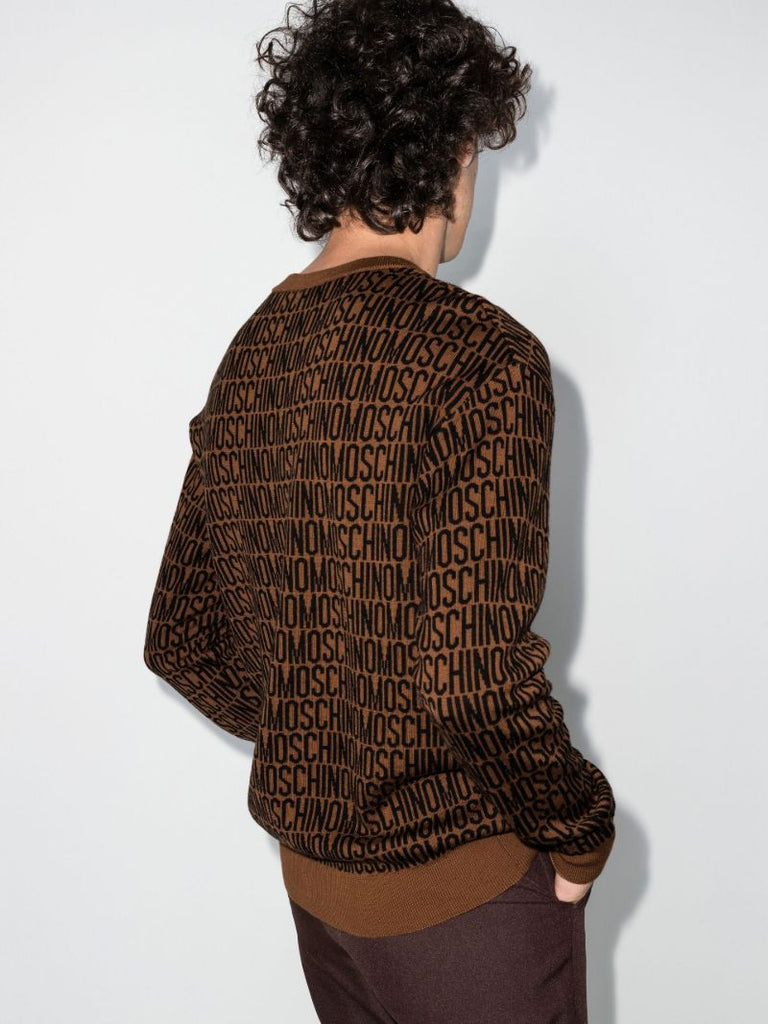 Brown Mouse Patch Wool Sweater