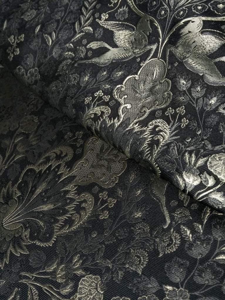 Black Patterned Jacquard Shift Dress