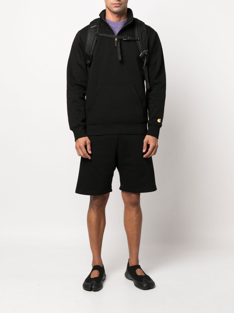 Black Chase Cotton Track Shorts