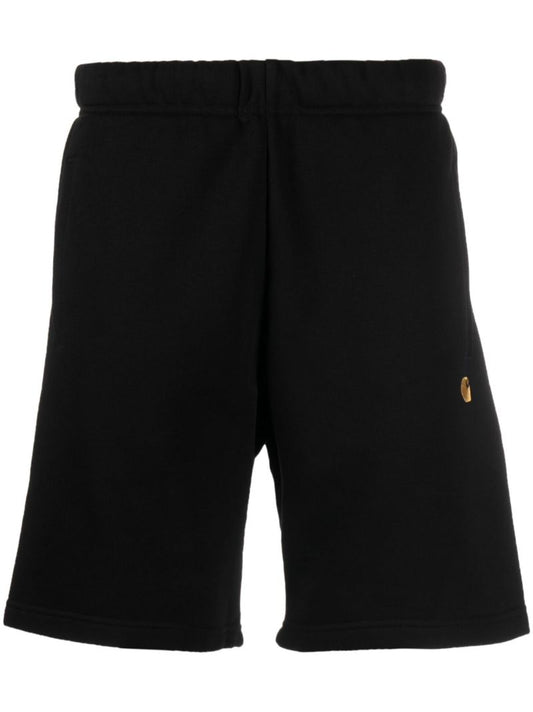 Black Chase Cotton Track Shorts