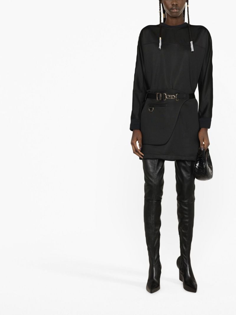 Black Belted Mini Dress
