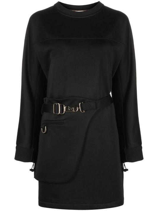 Black Belted Mini Dress