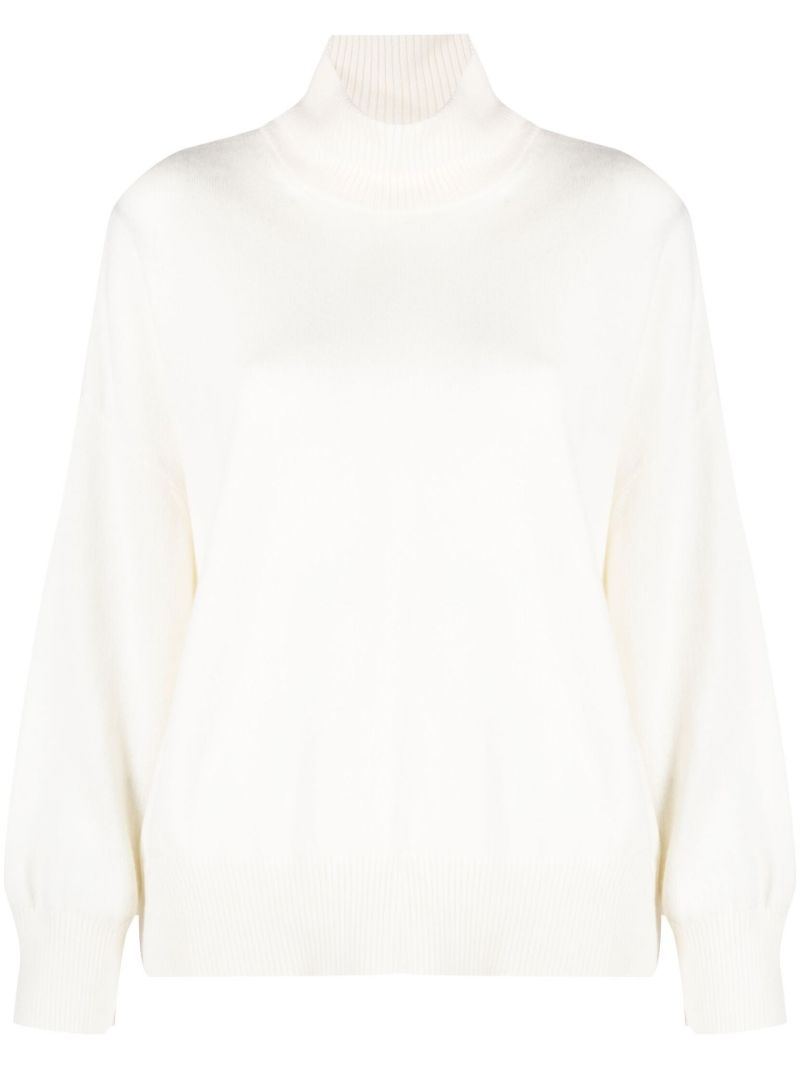 Neutral Murano Roll-neck Cashmere Sweater