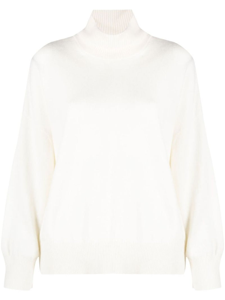 Neutral Murano Roll-neck Cashmere Sweater