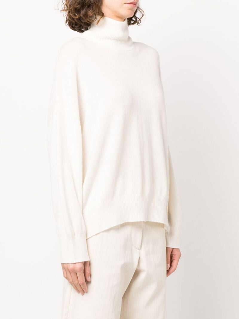 Neutral Murano Roll-neck Cashmere Sweater