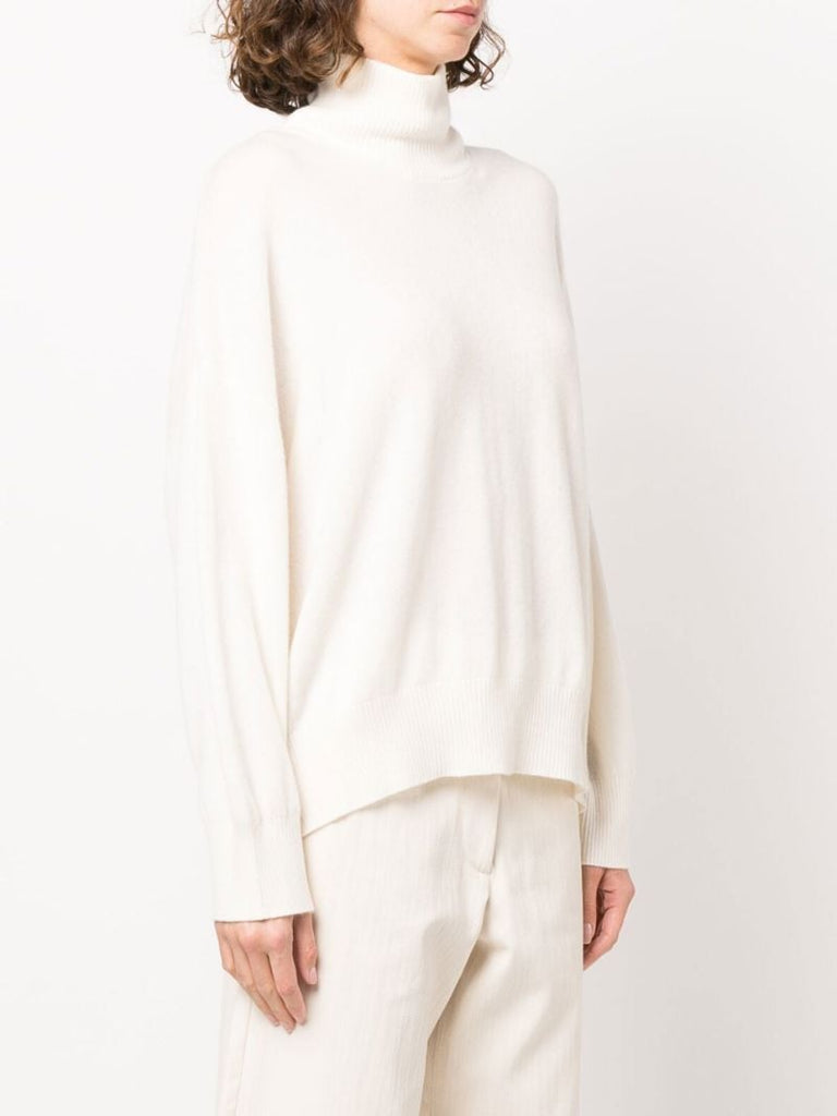 Neutral Murano Roll-neck Cashmere Sweater