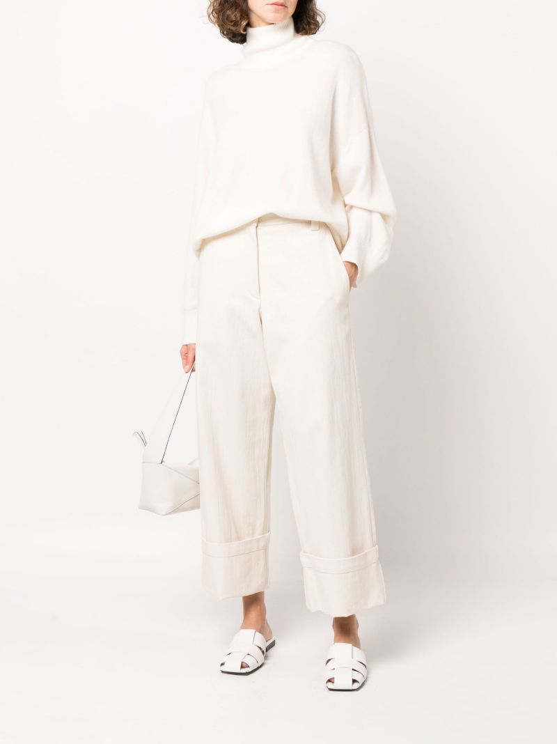 Neutral Murano Roll-neck Cashmere Sweater