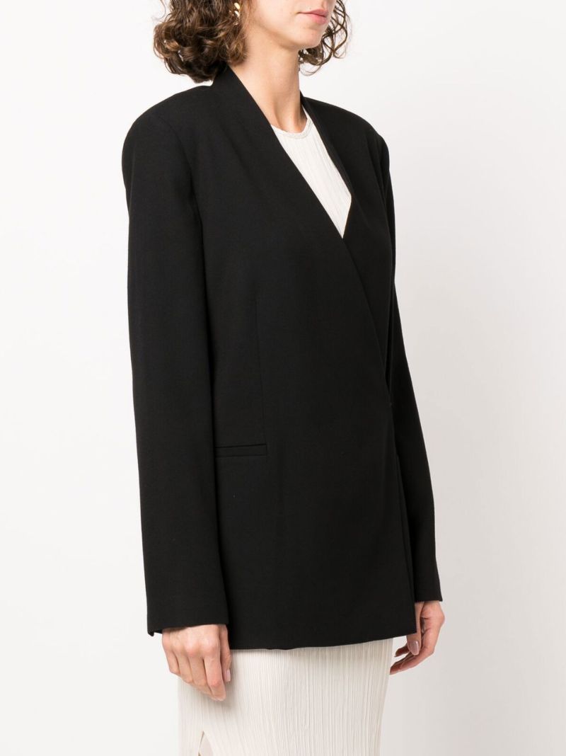 Black Sandyato Double-breasted Blazer