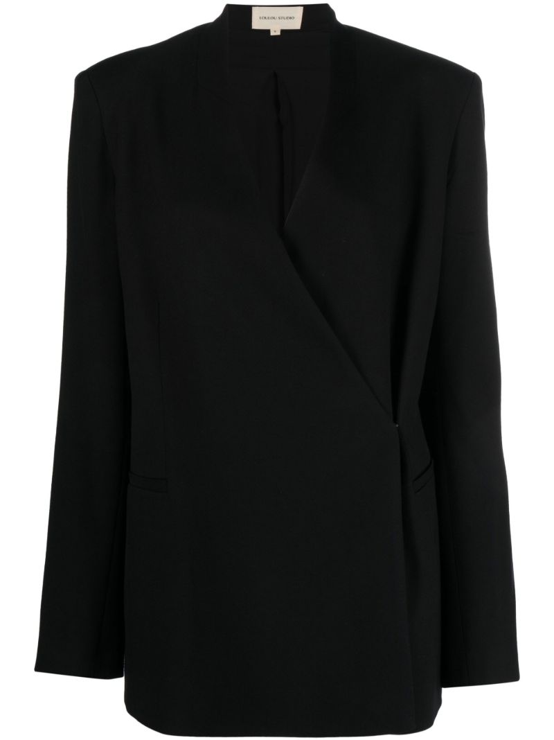 Black Sandyato Double-breasted Blazer