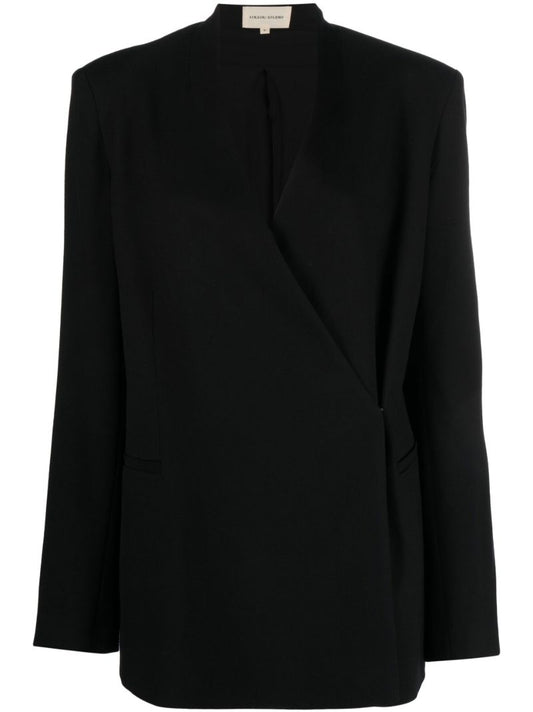 Black Sandyato Double-breasted Blazer