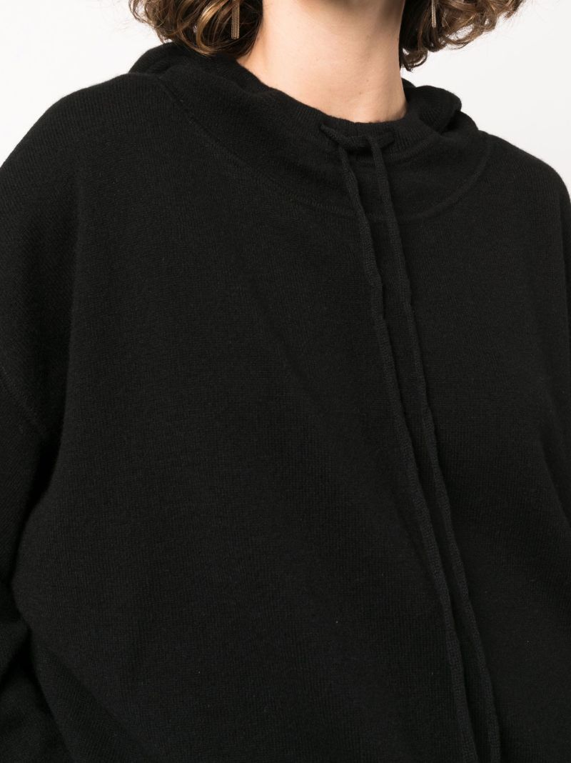 Black Knitted Cashmere Hoodie