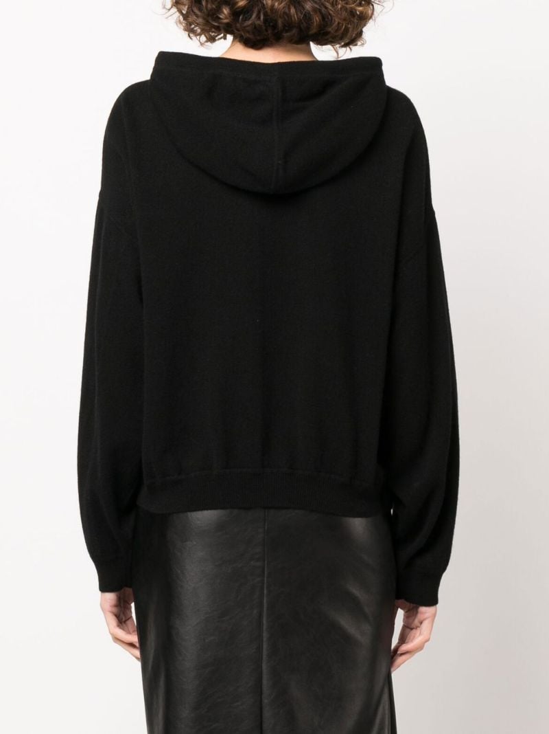 Black Knitted Cashmere Hoodie