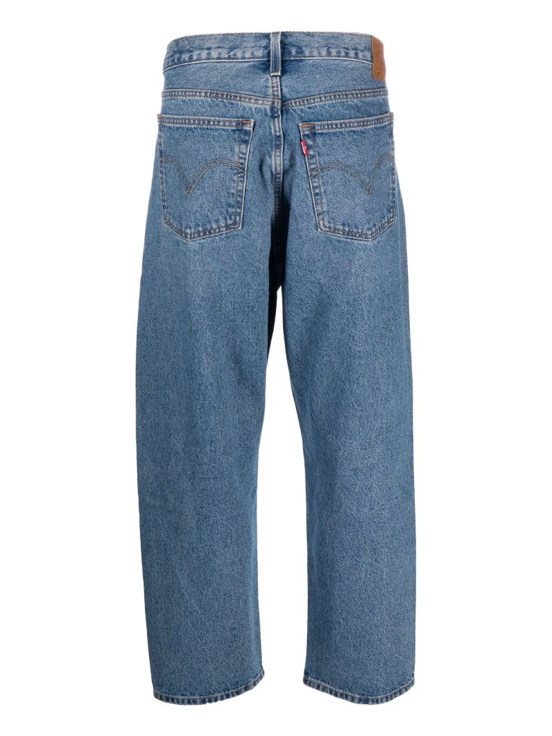 Blue 501 Original Cropped Straight-leg Jeans