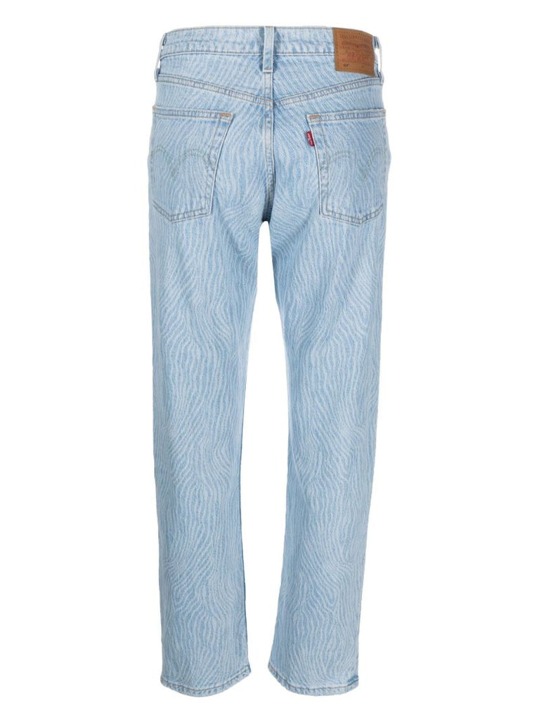 Blue 501 Cropped Straight-leg Jeans