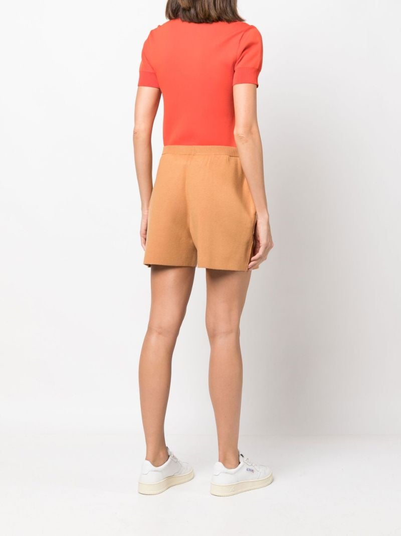 Brown Terry Knitted Shorts
