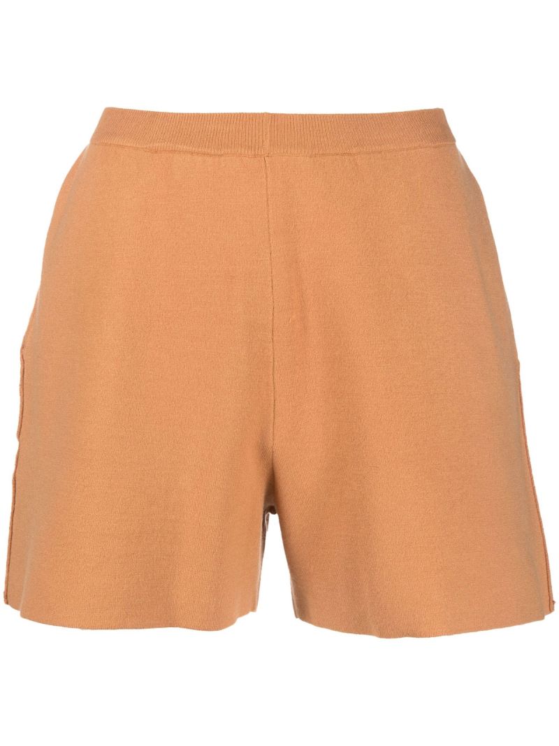 Brown Terry Knitted Shorts