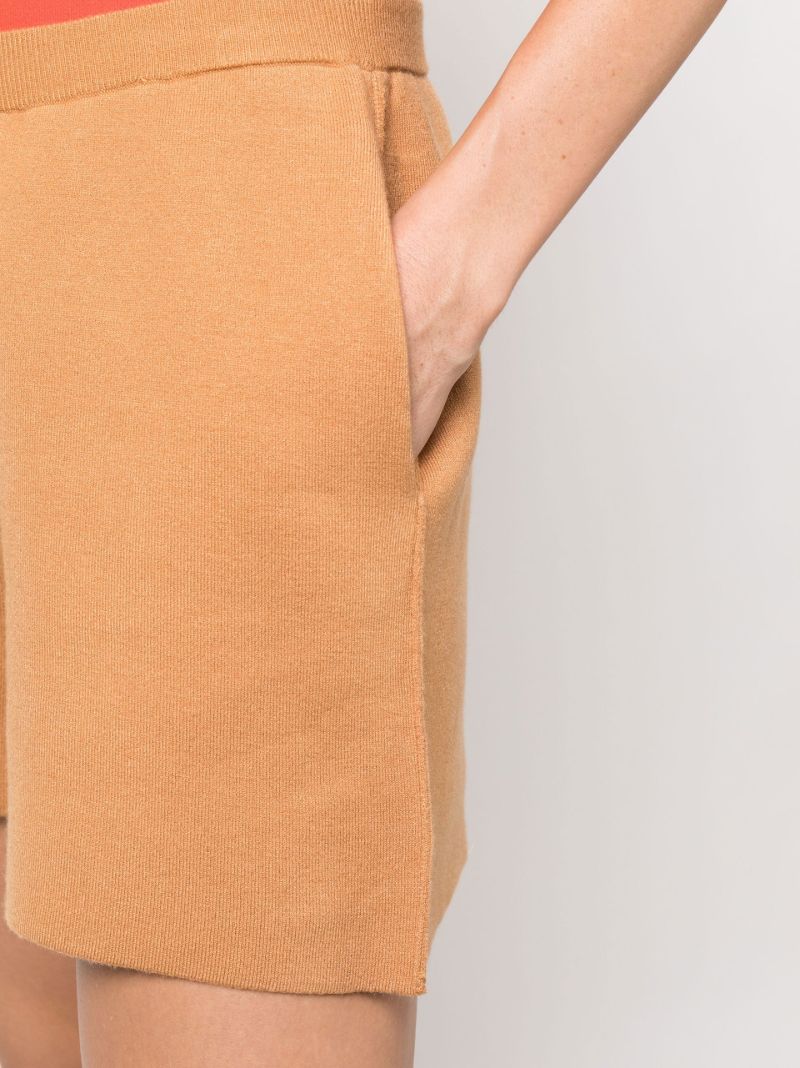 Brown Terry Knitted Shorts