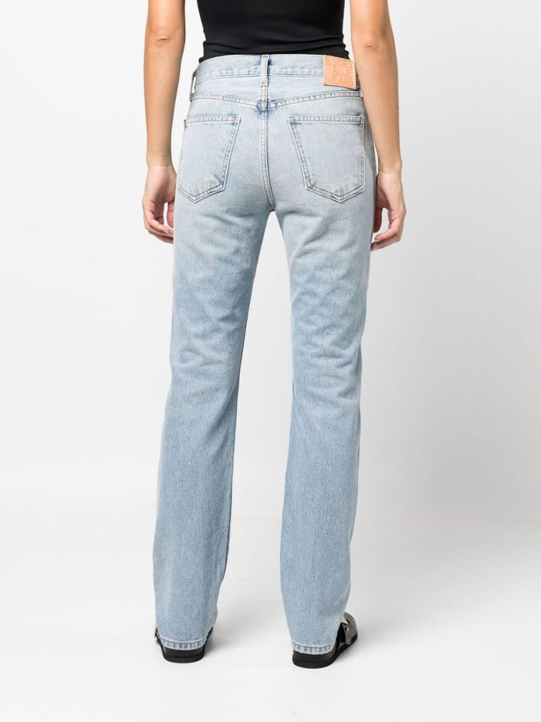 Blue Brit Panelled Straight Leg Jeans