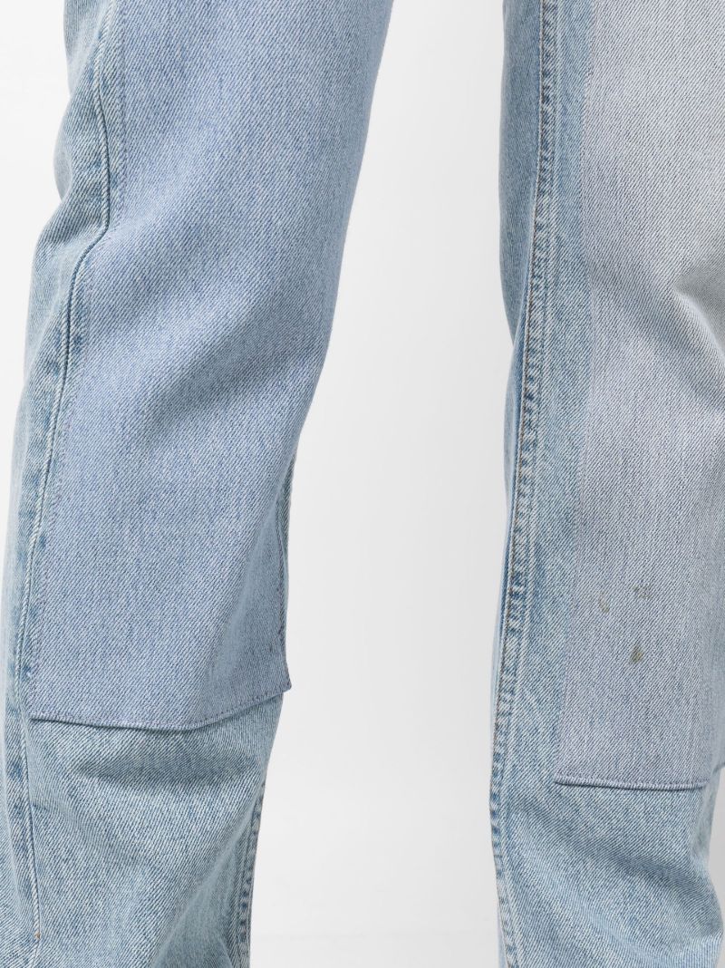 Blue Brit Panelled Straight Leg Jeans