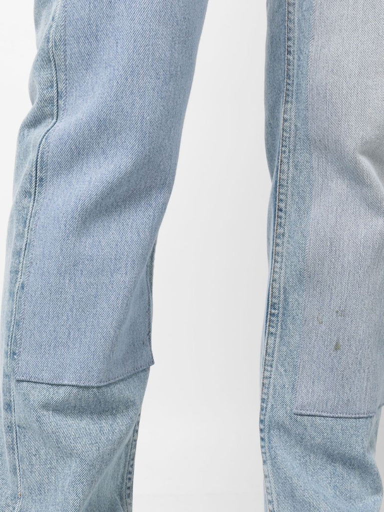 Blue Brit Panelled Straight Leg Jeans