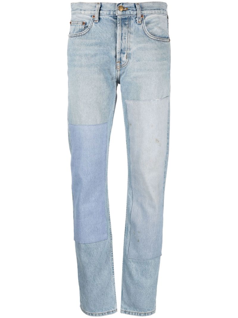 Blue Brit Panelled Straight Leg Jeans