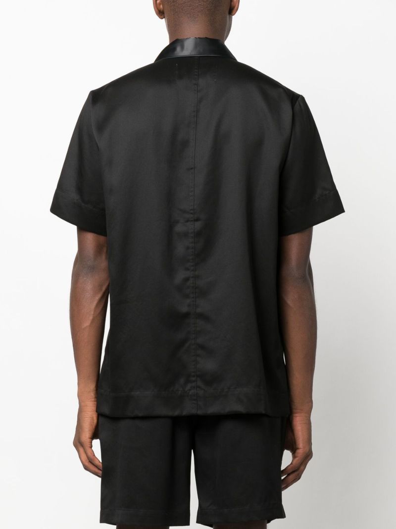 Black Home Suit Short Sleeve Shirt