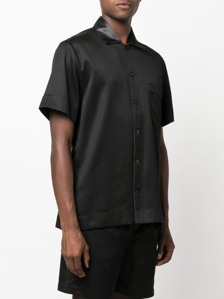 Black Home Suit Short Sleeve Shirt