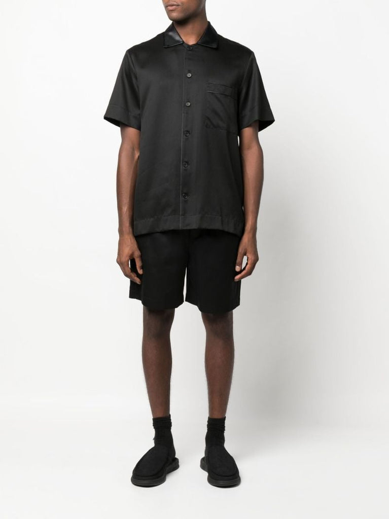 Black Home Suit Short Sleeve Shirt