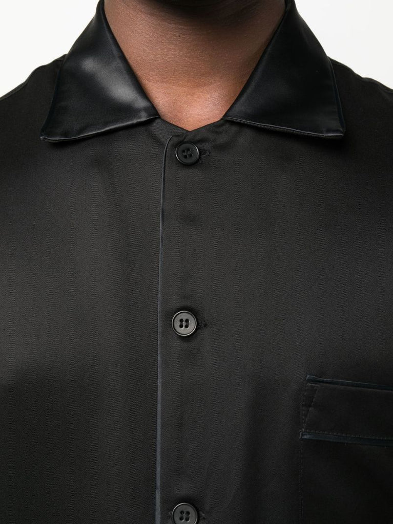 Black Home Suit Short Sleeve Shirt