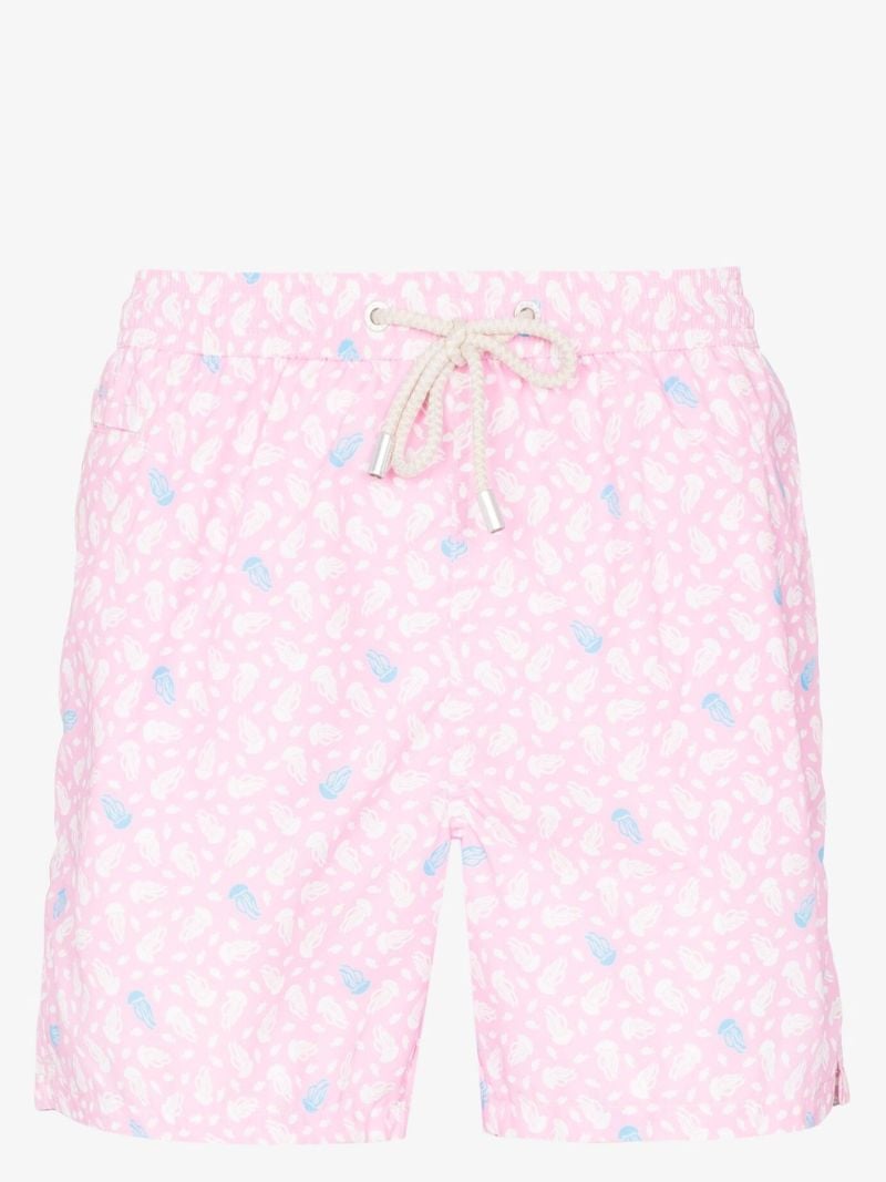 Pink Micro Fantasy Print Swim Shorts