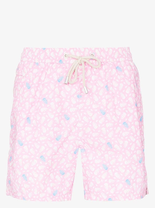 Pink Micro Fantasy Print Swim Shorts