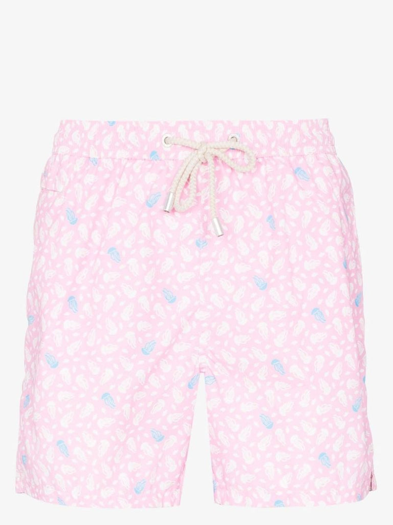 Pink Micro Fantasy Print Swim Shorts