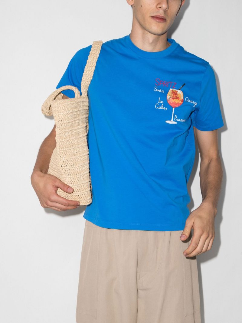 Blue Embroidered Spritz T-shirt