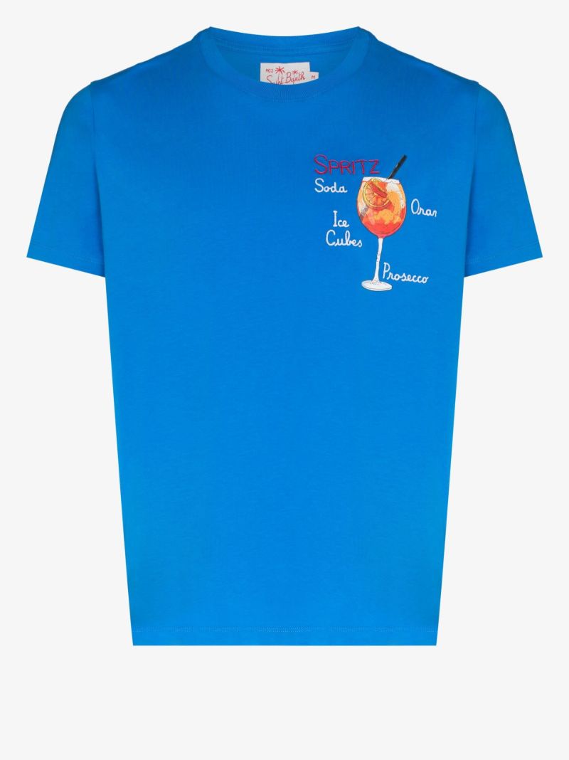 Blue Embroidered Spritz T-shirt