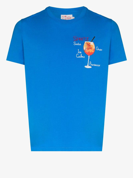 Blue Embroidered Spritz T-shirt