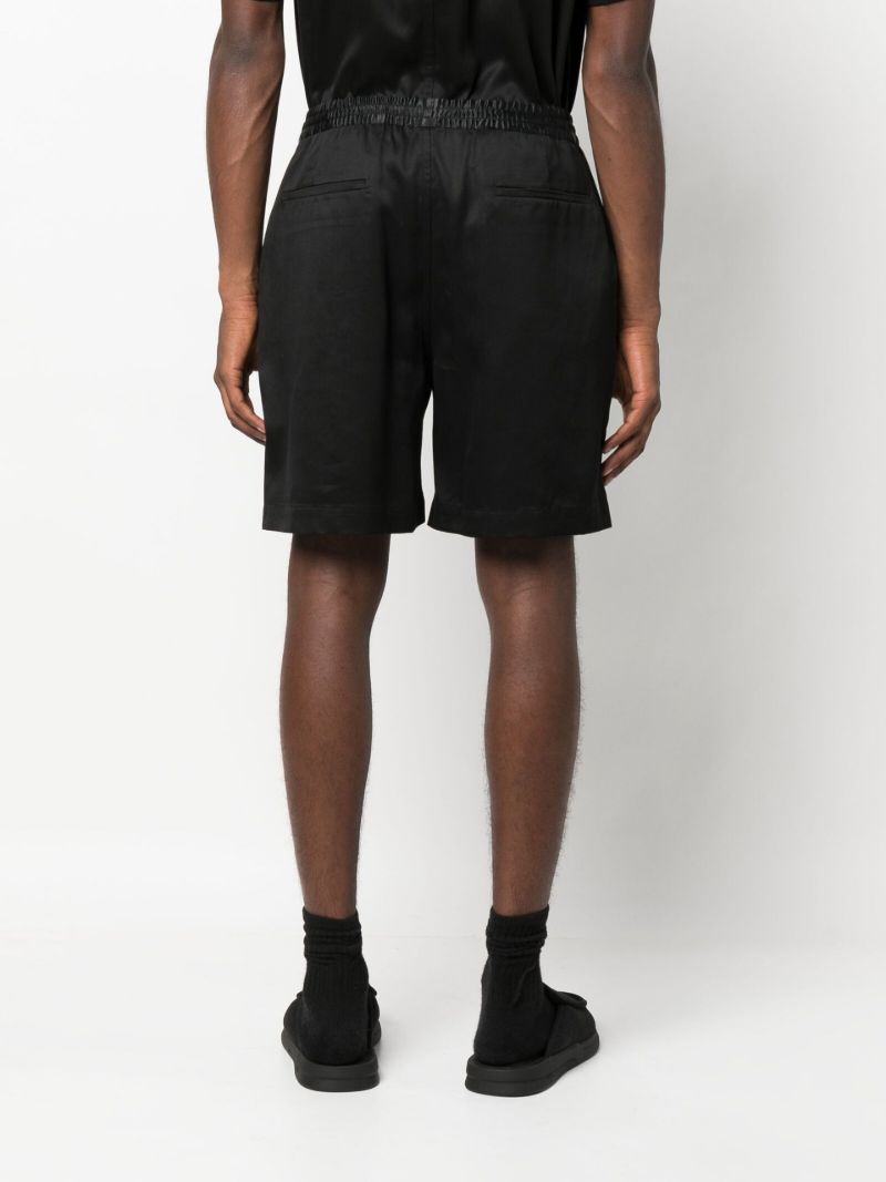 Black Home Suit Drawstring Shorts