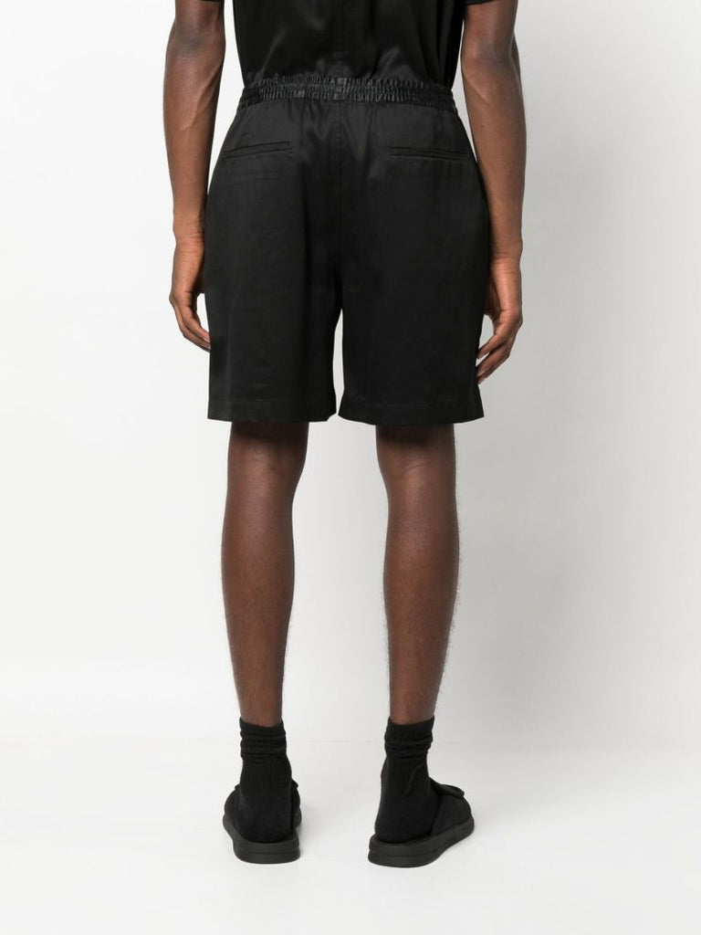 Black Home Suit Drawstring Shorts