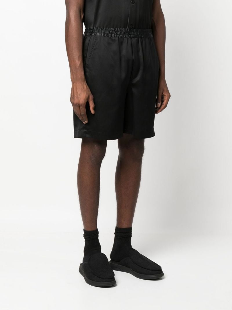 Black Home Suit Drawstring Shorts