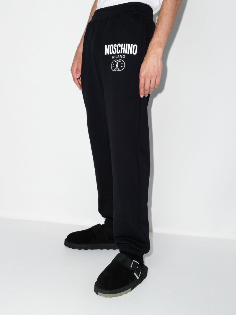 Black Logo Print Track Pants